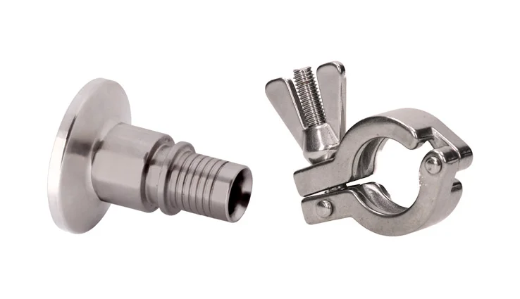 Hygienické nerezové spojky 6 Potravinářská spojka Tri Clamp
